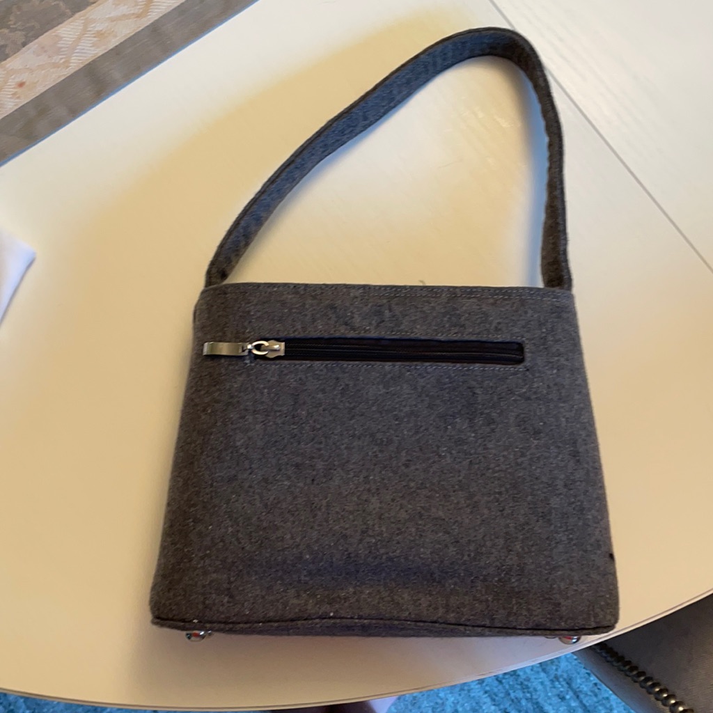 Gray Wool Bag